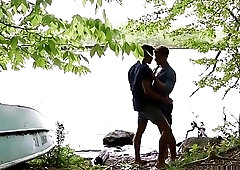 Carter Dane and Ashton summers have outdoor quickie