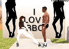 Large booty PAWG hottie screwed by large ebony shlong