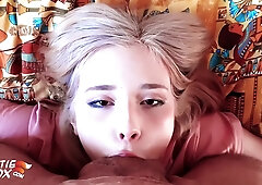 Tiny Teen 18+ Blowjob Big Cock Boyfriend And Hard Doggy Sex Closeup