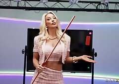 Brittany Andrews In Blonde Milf Gets On Her Knees To Suck Multiple Bbcs