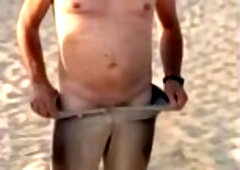 Ric flashing cock pants down cumshot