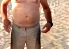 Ric flashing cock pants down cumshot