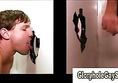 Gloryhole gay gets cumshot from straighty
