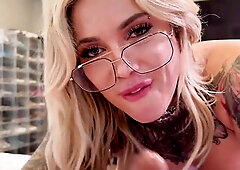 Tatted Large Tit Blond Christina Savoy Drilled by Her Ex - Intensive Reunion with Teddy Tarantino