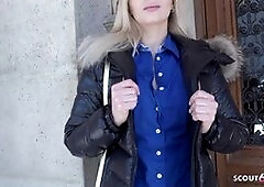 GERMAN SCOUT - Braces Fit MILF Karina King I Real Pickup for Hard Casting Fuck