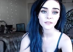 Curly Blonde Teen Records Solo Dildo Masturbation More at