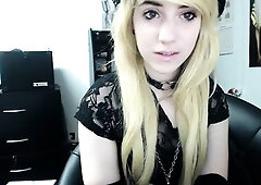 Curly Blonde Teen Records Solo Dildo Masturbation More at