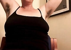 By request here are my tasty squelchy hanging melons and hot curly armpits for u. Imagine your wang in there, slickly sliding, deftly squeezing throug