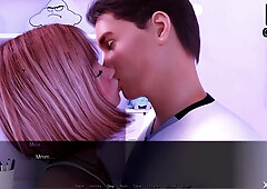 Pink-haired lover rides her man after passionate post-date kissing