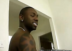 Bald white guy gets facial from black thug 2