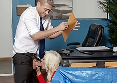 Sensual blonde MILF Brittany Andrews is enjoying his massive boner