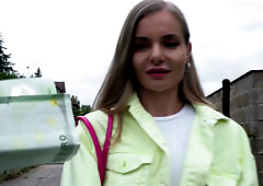 Fibi Euro is getting picked up outdoors