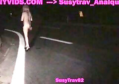 public street full nude pink wig