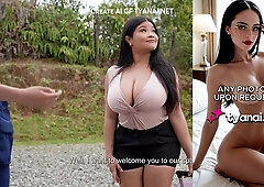 Spic with huge titties gets tantalizing massage and oil treatment