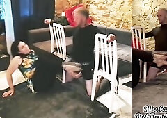 Tease and denial panthyhose footjob