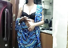 Indian stepmom Saarabhabhi6 watches and gets down to business with her stepson in the kitchen