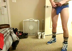 In Blue Panties Caressing Myself