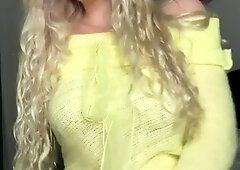 Solo ladyboy masturbation