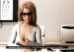 Animated wife fucks another man in a nightclub while her husband watches