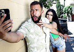 Awesome inked brunette Ada Lyn rammed by massive sausage