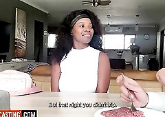 Breasty 18yo Ebony Sweetheart Banged Hard In Fake Modeling Auditions