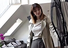 GERMAN SCOUT - Floppy Titties Teen Kristin Talk to Coarse Anal Sex at Street Casting