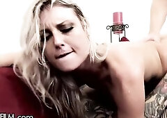 DevilsFilm Her Booty & Twat Drilled at The Same Time!