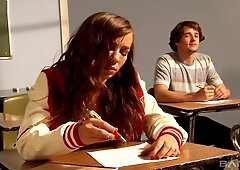 Goody Goody Gets Her Pussy Fucked On The Teachers Table With Alexis Capri