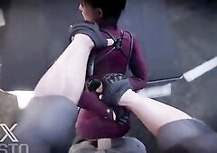 Ada Wong from Resident Heartless gets screwed on top of a police car.