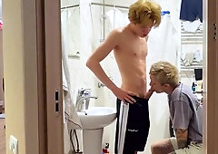No73 A buddy munches a slick lad's backside, deep-throats a large dinky and takes it inwards