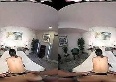 FuckPassVR - Nasty Oriental Jade Kimiko Sucks Ramrod Unfathomable & Rides to Trickling Cunt Creampie in Wild VR