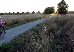 Shiny Satin Sissy On The Prowl - public posed, flogging, ejaculation