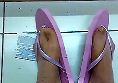 Try On Haul!!! Hot Milf Trys On Flip Flops And Sandals