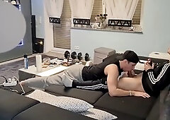 Steamy gay video with creamy finish featuring a hunky amateur