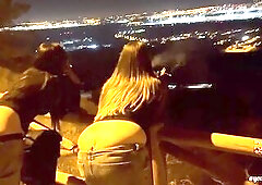 Me and my most good ally are walking in the midst of the night enjoying a beatiful view. We 1st stop to smoke a cigarette and then to do some workouts