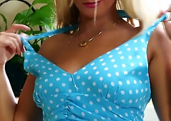 Sexy Teen Blonde Marry Queen Strips And Caress Her Body While She's Alone