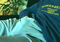 Fellow bj's his own perspiring toes and spunks in his own hatch