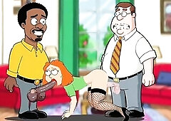 The husband suddenly returned from work ahead of time and saw his beloved wife sucking a dick to a new neighbor. The husband demanded an explanation. 