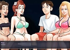 SummerTimeSaga-Sexually Excited Milfs Beach Party 3Some