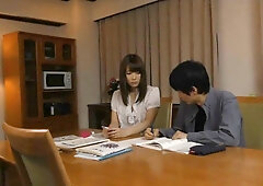 Yui Hatano gets intimate during a private office massage session
