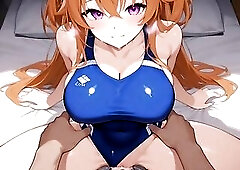 Fit AI Cutie Rides U at the Gym – Creamy Finish on the Mat