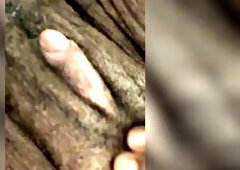 Bushy Lascivious FTM bathroom time masturbation