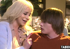 mom stepmom spending time with stepson