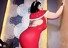 Stepson Celebrates Christmas with Mrs. Santa, That babe Came To Fulfill His Sexy Dreams, Anal and Lots Of Cum