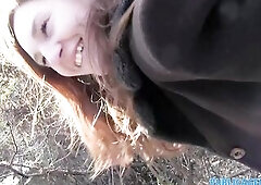 PublicAgent Naughty redhead fucked outdoors