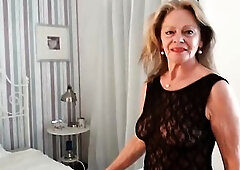 See Martina West showing her great body in ebony bodystocking!