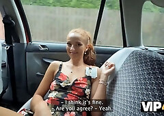 Vip4k. pretty village chick was carrying some plums to her grandmother and showed cunt to a stranger