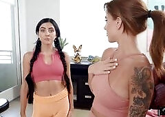 Sexy Babes Share One Cock