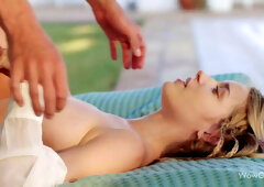 Beautiful Blonde Girl Freya Mayer getting Fucked by the Pool