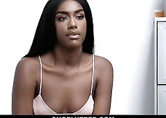 Suspect is a ebony female This Babe is suspected of tampering with other customers food.That Babe is recorded contaminating ice cream with her saliva